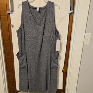 Balance Collection Sleeveless Midi Dress in Heather Gray